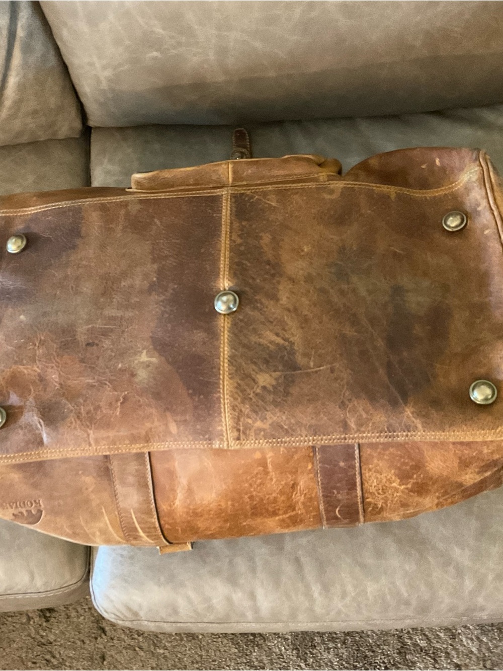 Kodiak Leather Large Weekender Duffle Bag - Picture 6 of 13
